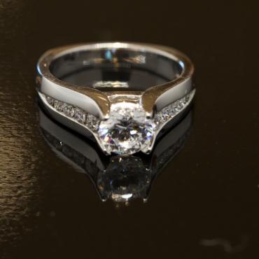 Channel Set Engagement Ring